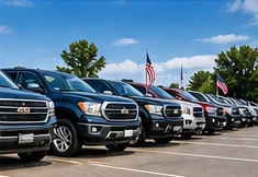 Vehicles for sale at an automotive dealership